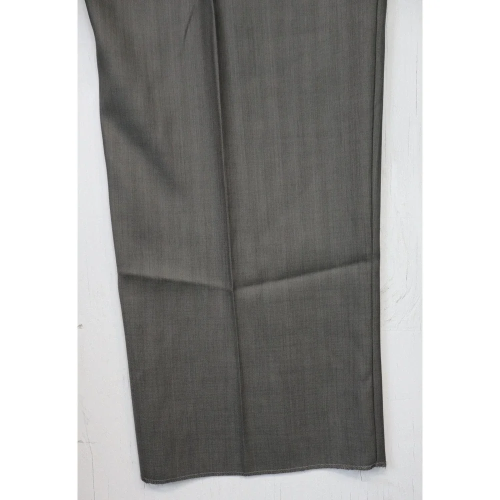 Mens Caravelli Super 150s Dress‎ Pants Pleated Dark Taupe Gray Size 50 x UFN New